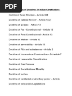 Different Types of Doctrines in Indian Constitution