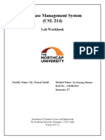 DBMS Workbook Jai21bsd010