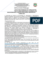 Edital de Seleo Turma 2022 - Agroecossistemas Amazônicos