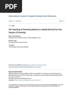 The Teaching of Swimming Based On A Model Derived From The Causes