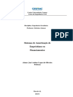 Amortização Trabalho Zeferino - Aluno José Arthur Lopes de o Pedroza