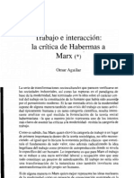 Trabajo e Interacción La Crítica de Habermas A Marx