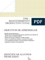 TPM - Mantenimiento Productivo Total: Mag. Jorge Baños M