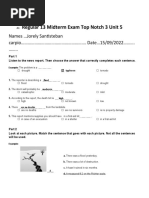 A1 Regular 13 Midterm Exam Top Notch 3 Unit 5