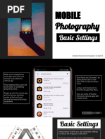 Basic Settings Mobile Photography Slide Presentation PDF