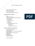 System Analysis and Design Notes