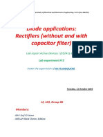 Lab Experiment N 2, Diode Applications Rectifiers