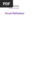 Excel Refresher