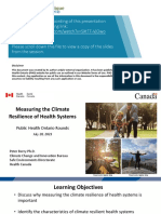 Measuring Climate Resilience Health Systems