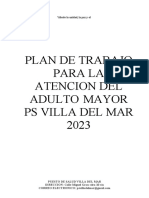 Plan de Trabajo para La Atencion Del Adulto Mayor 2023