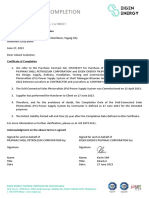 Certificate of Completion (COC) - Shell Tabangao BIF - Signed