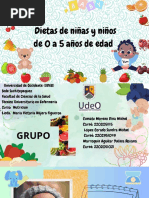 Álbum de Dietas de Niñas y Niños de 0 A 5 Años de Edad