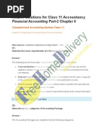 NCERT Solutions For Class 11 Accountancy Financial Accounting Part-2 Chapter 6