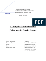 Principales Manifestaciones Culturales Del Estado Aragua - Newman CH., Brandon C., Anyuska R., Gabriel R. Cecilia R., Diego S.