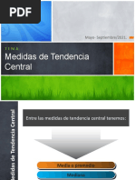 Medidas Tendencia Central