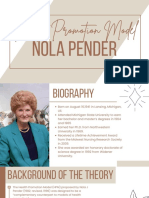 Nola Pender Health Promotion Model Macasindil & Nagera