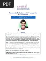 Treatment of A Patient With Oligodontia A Case Report