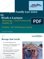 Laws 3160 2022-23 Semester 2 - Week 2 Lecture Marriage, CPs and Nullity II