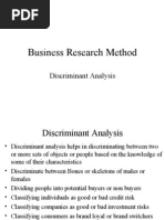 Business Research Method: Discriminant Analysis