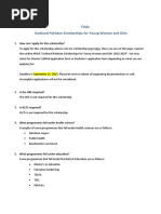 Scotland Pakistan Scholarship Faqs-General 2023-24