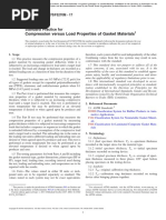 Compression Versus Load Properties of Gasket Materials: Standard Practice For