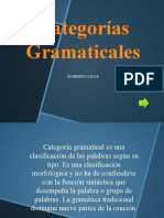 Categorias Gramáticales