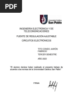 Fuente de Alimentación Regulable Simétrica (Informe1)