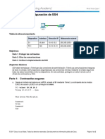 8.5.3.5 Packet Tracer - Configuring SSH