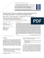 2 The Time Course of The Use of Implicit Causality Information in The Processing of Pronouns - A Visual Word Parading Study