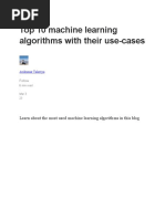 Top 10 Machine Learning Algorithms With Their Use