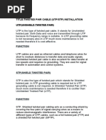 Report Utp &STP Cable