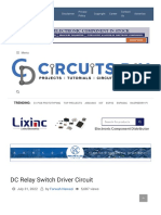 DC Relay Switch Driver Circuit: Menu