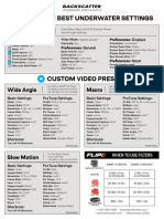 GoPro HERO11 Settings Sheet