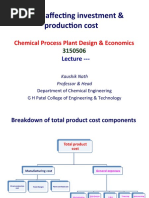 Lecture 17 - Factors Affecting Investment and Production Cost