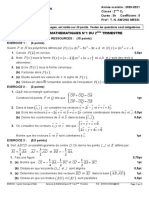 Epreuve de Mathematiques N°1 Du 2ème Trimestre - Lycee Classique D'edea - Classe 2nde C Cameroun