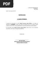 Certificado de Luz