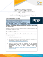 Guia de Actividades y Rúbrica de Evaluación - Unidad 1 - Tarea 1 - Introducción