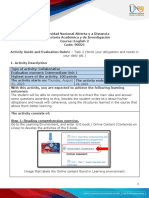 Activities Guide and Evaluation Rubric - Unit 1 - Task 2 - Write Your Obligations and Needs in Your Daily Role