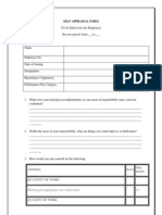 Self Appraisal Form