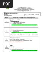 Calendario de Actividades Mecanica de Fluidos Itvh