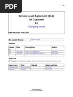 ServiceLevelAgreement SLA Template