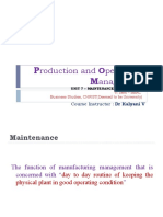 Unit 7 - Maintenance and Waste Management