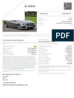 C 200 AMG Line Saloon Specification Sheet