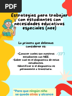 Estrategias para Trabajar Con Estudiantes Con Necesidades Educativas Especiales (Nee)