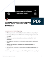 122 Power Words Copywriting Prompts