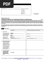 Warnock Bankruptcy Petition