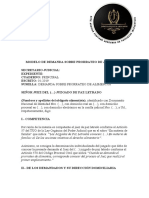 Modelo de Demanda Sobre Prorrateo de Alimentos