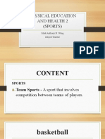 Physical Education and Health 2 - Team Sports