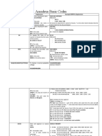 Amadeus Basic Codes 1