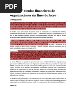 Fasb 117 Estados Financieros de Entidades Sin Fines de Lucro